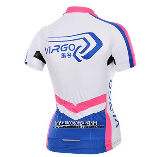 Maillot Ciclismo Femme To The Fore Blanc et Fuchsia Manches Courtes et Cuissard